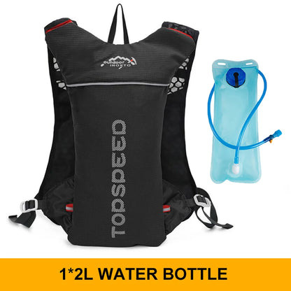 Outdoor Trail Running 5L ultraleichter Rucksack Hydrationslaufweste für Männer atmungsaktive Marathon-Fahrradtasche Wasserflasche 500ML