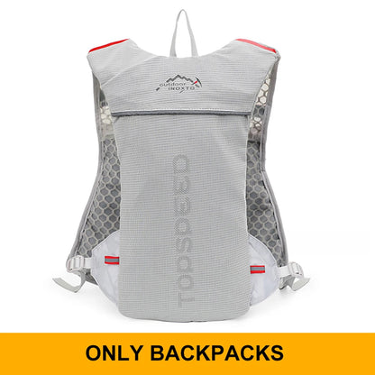 Outdoor Trail Running 5L ultraleichter Rucksack Hydrationslaufweste für Männer atmungsaktive Marathon-Fahrradtasche Wasserflasche 500ML
