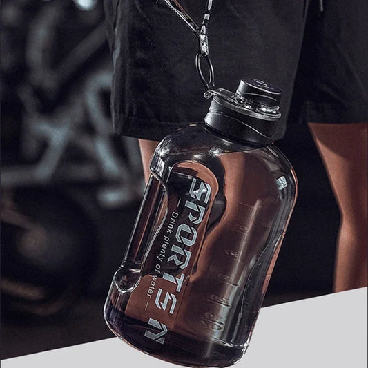 1,7L/2,7L Sport-Wasserflasche Gym Radfahren Becher Tragbare große Kapazität Wasserflasche für Fitness Camping Männer Wasserkocher