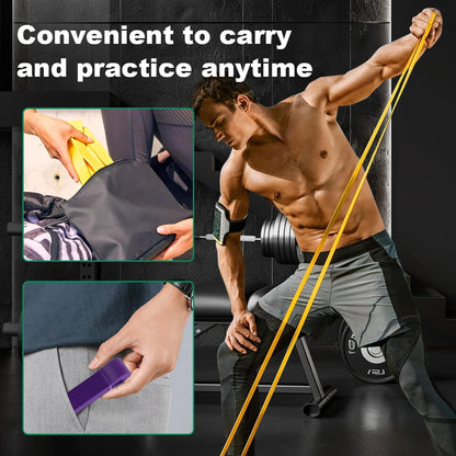 5~120lbs Fitness Widerstandsband Boxen Agilitätstraining Workout Fitnessstudio-Ausrüstung Yoga Pilates-Zubehör Gummiband Heim-Fitnessstudio