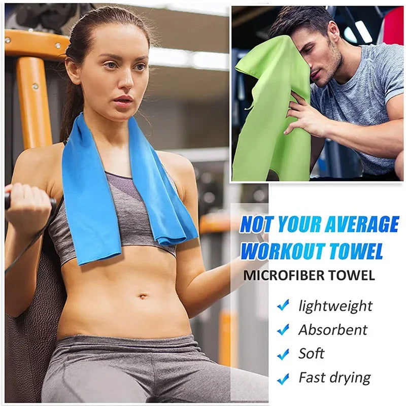 Schnelltrockendes Sporthandtuch Ultraweich Schwimmen Fitness Camping Laufen Superabsorbierende Waschlappen Handtücher Reiseaccessoires