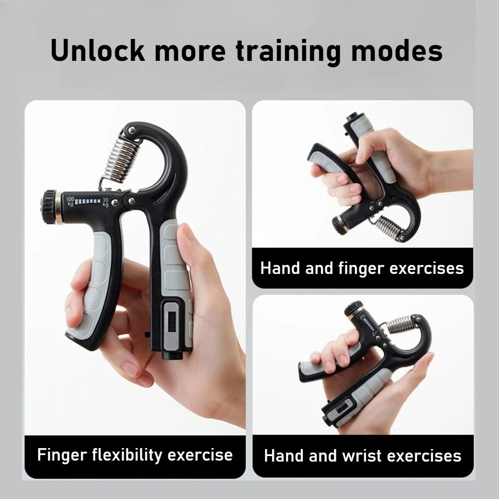 10-100 kg verstellbarer schwerer Griff Fitness-Handtrainer Griff FatGrip Handgelenk Kraftsteigerung Federmesser Fingerkneifen Karpal erweitern