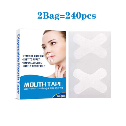 120 Stück/Box Mundtape Schlafstreifen gegen Schnarchen, Mundatmungs-Tape zur Verbesserung des Schlafs, Mund-Sticker für Schnarchen, Lippenpflaster