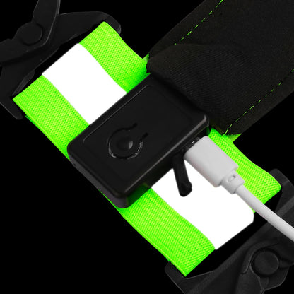 LED Laufweste USB wiederaufladbar reflektierende leuchtende Reflektorgurte hohe Sichtbarkeit Nachtlauf Radfahren Kleidung elastisches Band