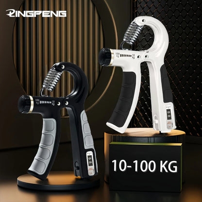 10-100 kg verstellbarer schwerer Griff Fitness-Handtrainer Griff FatGrip Handgelenk Kraftsteigerung Federmesser Fingerkneifen Karpal erweitern