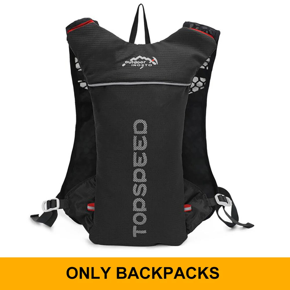 Outdoor Trail Running 5L ultraleichter Rucksack Hydrationslaufweste für Männer atmungsaktive Marathon-Fahrradtasche Wasserflasche 500ML