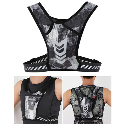 Reflektierende Lauf-Telefonhalter-Weste für Männer und Frauen, Joggen, Gehen, Sport, Fitnessstudio, Workout, 1 Stück verstellbare Träger mit Schlüssel Tasche