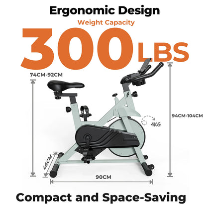 Superun Heimtrainer mit magnetischer Steuerung, großer Tablet-Halter, bequemer Sitz, Indoor-Cycling-Bike, Cardio-Fitness-Bike