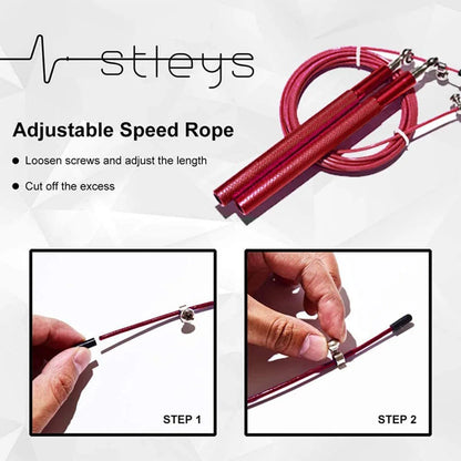 Speed Jump Rope Fitness Springseil aus Stahl Kabellos mit Kugellager Workout für Boxen MMA Kampfsport Fitnessgeräte für Zuhause