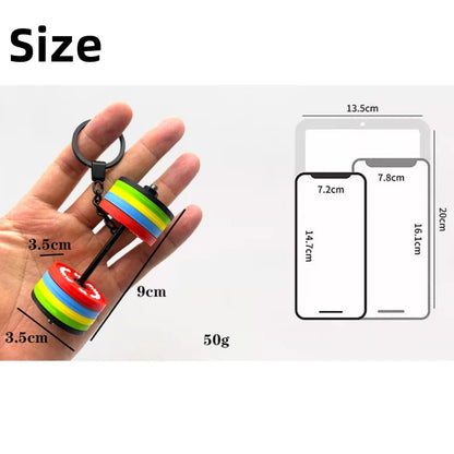 2025 Neue Hantel Schlüsselanhänger DIY Silikon Hantel Schlüsselanhänger Fitness Geschenke für Fitness-Liebhaber, Geschenk für Fitnesstrainer, Rucksack Auto Schlüsselanhänger