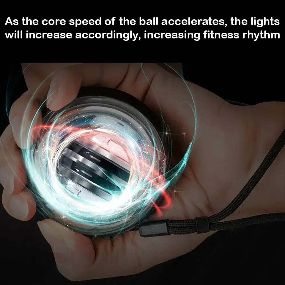 LED Handgelenktrainerball Power Ball Auto-Start gyroskopischer Arm Hand Unterarm Trainer Power Wrist Gyro Ball Sport Fitness Equipment