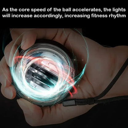 LED Handgelenktrainerball Power Ball Auto-Start gyroskopischer Arm Hand Unterarm Trainer Power Wrist Gyro Ball Sport Fitness Equipment