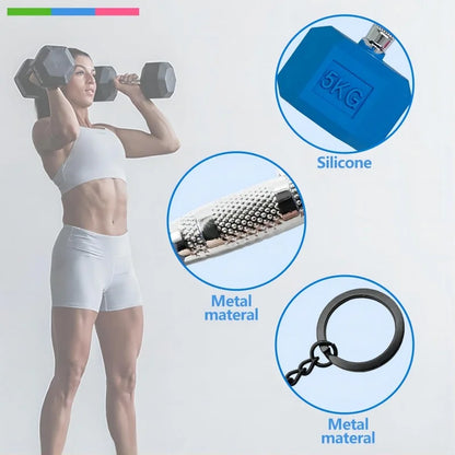 2025 Neue Hantel Schlüsselanhänger DIY Silikon Hantel Schlüsselanhänger Fitness Geschenke für Fitness-Liebhaber, Geschenk für Fitnesstrainer, Rucksack Auto Schlüsselanhänger