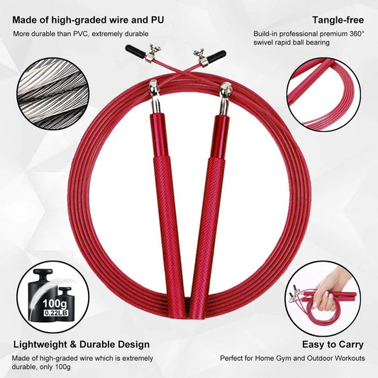 Speed Jump Rope Fitness Springseil aus Stahl Kabellos mit Kugellager Workout für Boxen MMA Kampfsport Fitnessgeräte für Zuhause