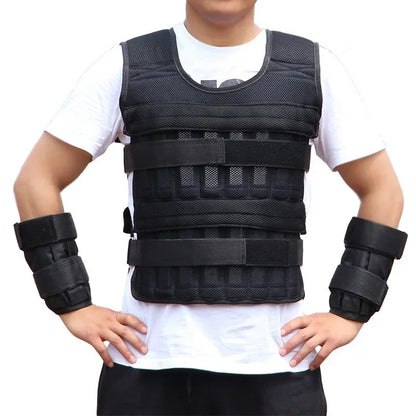Neue 15/35KG verstellbare Gewichtswesten für Boxtraining, Fitnessjacke, Fitnessgeräte, Lauftraining, Weste aus Sandsäcken
